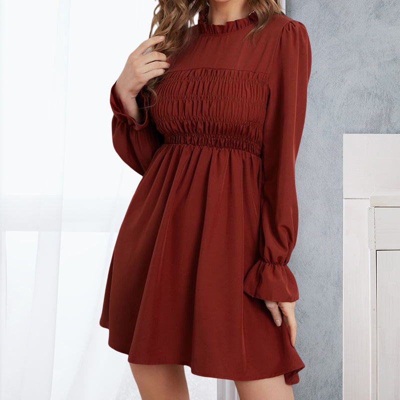 Burgundy Waist Dress