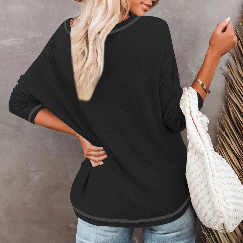 Waffle Loose Bat Shirt