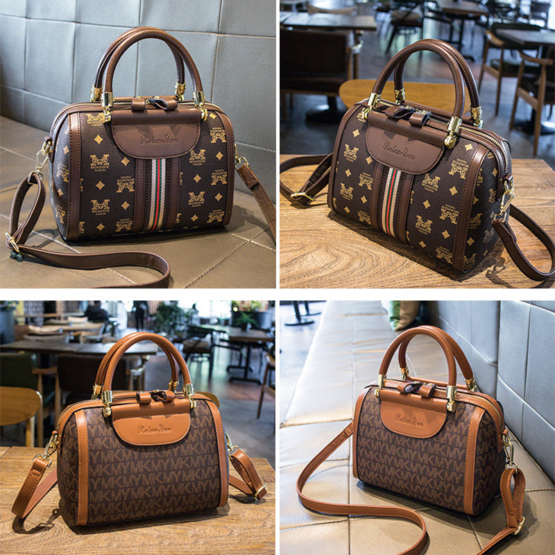 Women's Fashionable Printed Boston Bag