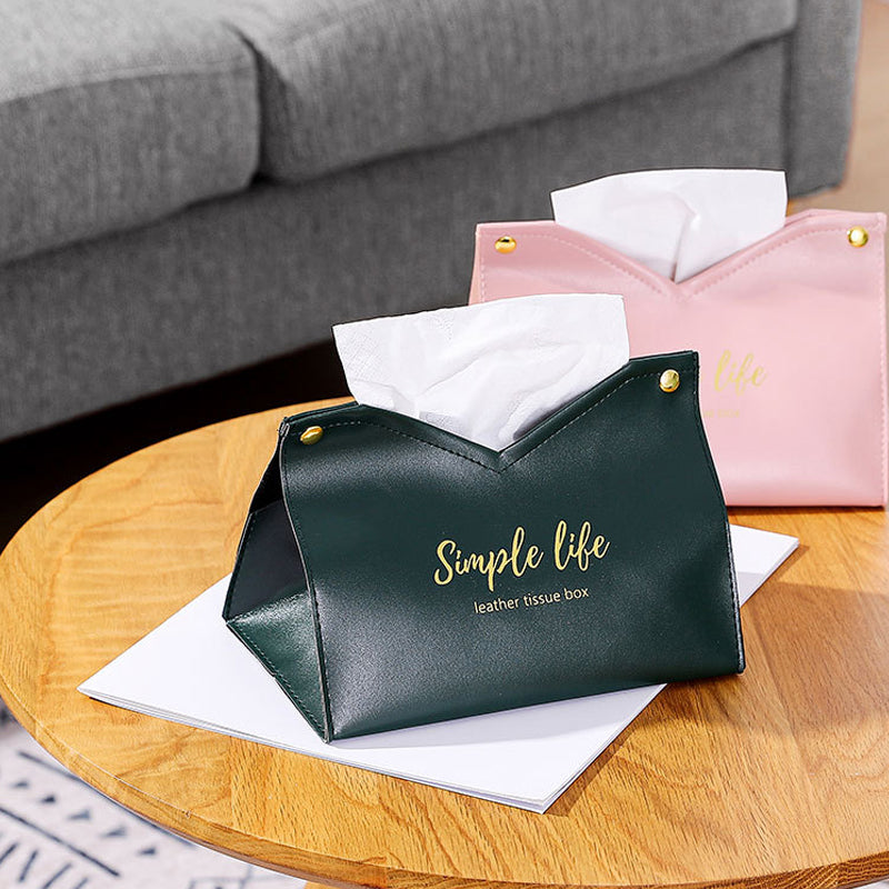 Leather Tissue Storage Box