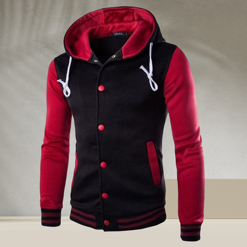 Men's Hooded Baseball Jacket