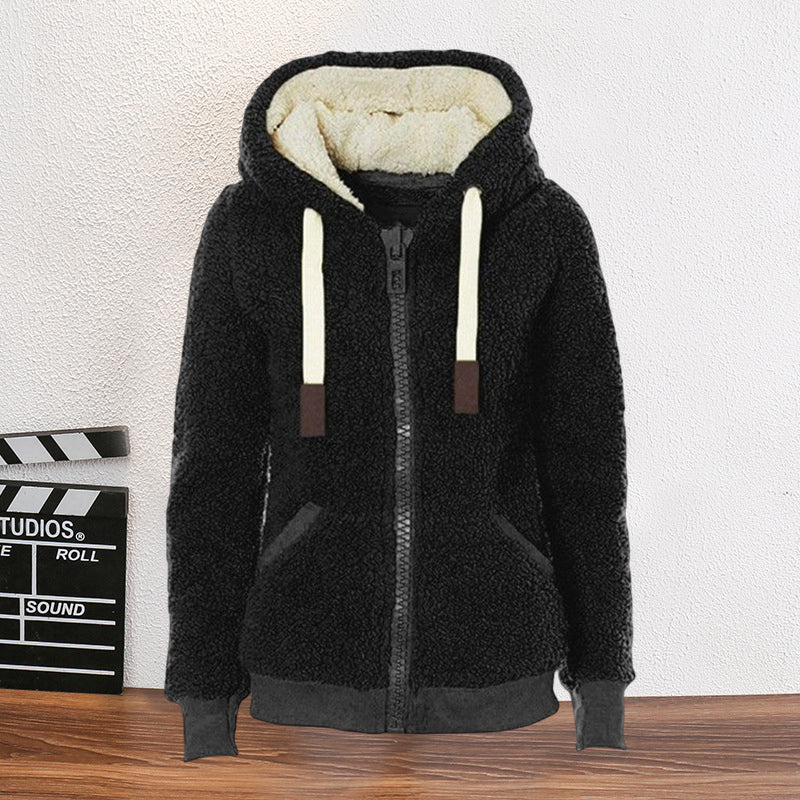 Womens Fuzzy Fleece Jacket