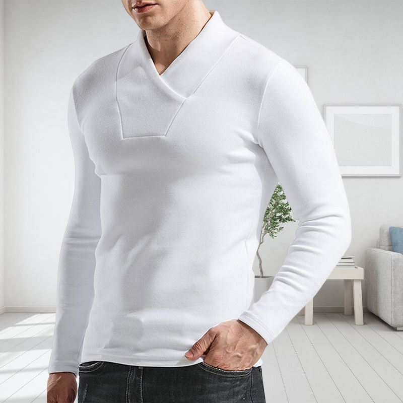 Men's autumn and winter warm bottoming shirt
