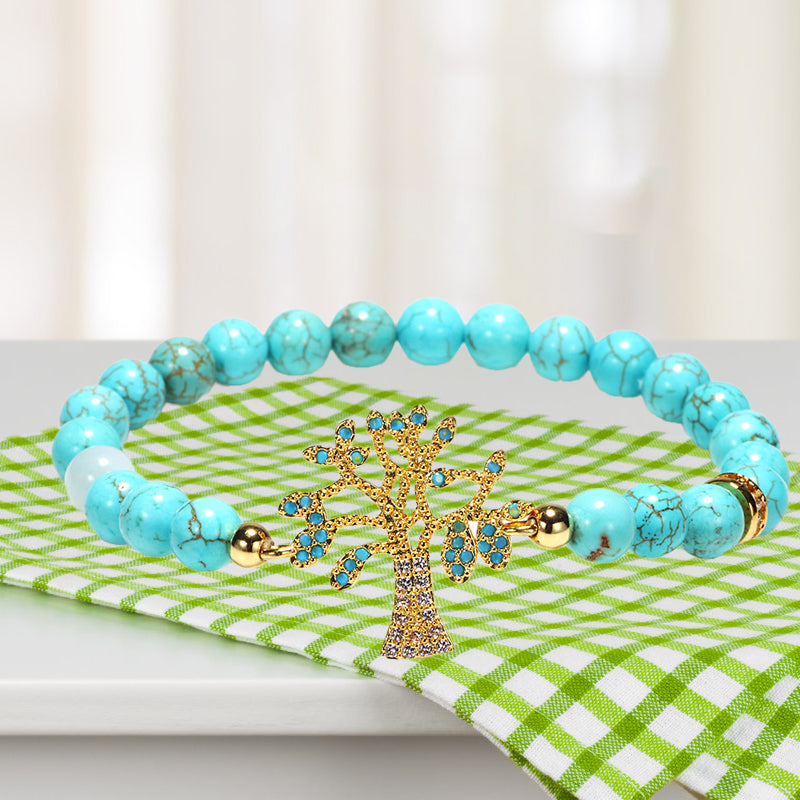 Turquoise Life of Tree Healing Bracelet