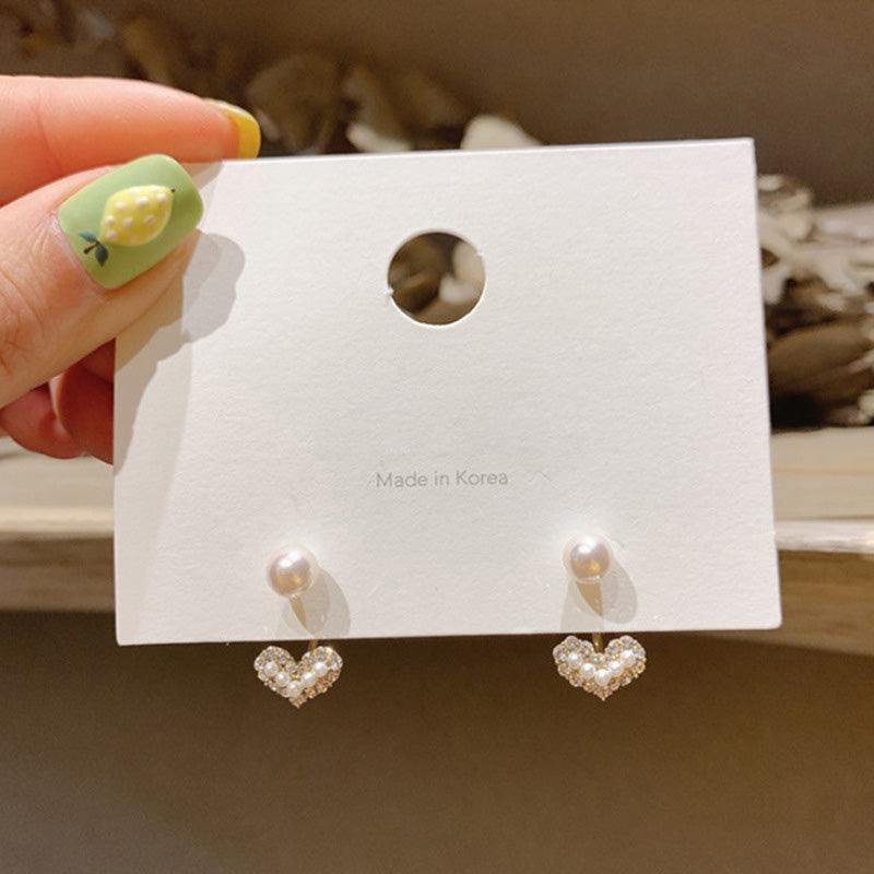 Pearl Love Stud Earrings