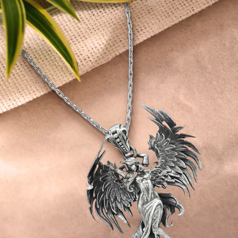 Evil Angel Pendant Necklace