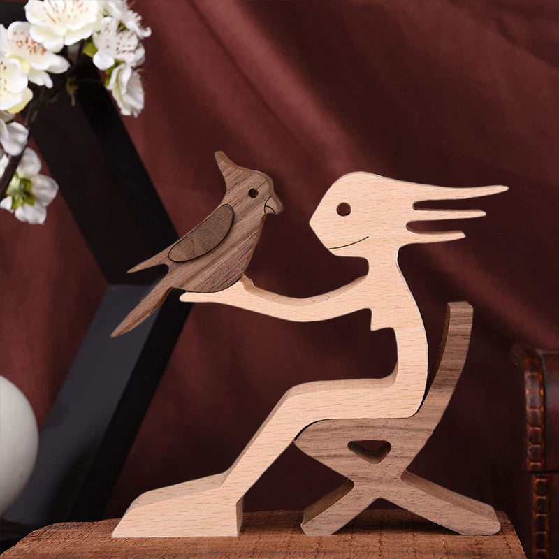 Pet Lover - Wood Sculpture Table Ornaments