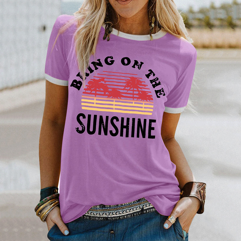 Coconut Tree Print T-shirt