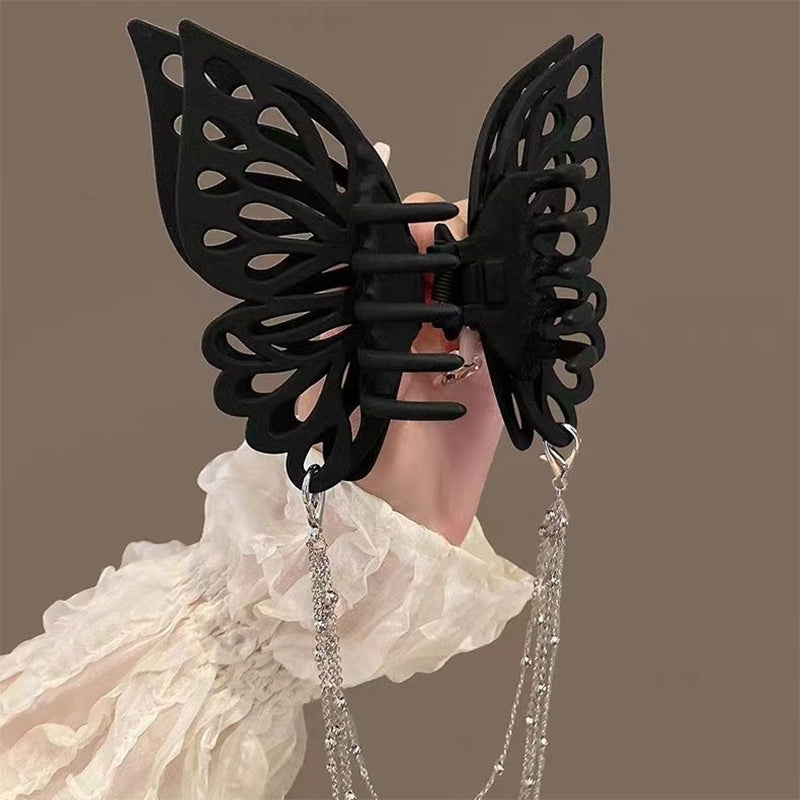 Butterfly Cutout Tassel Large Hair Clip