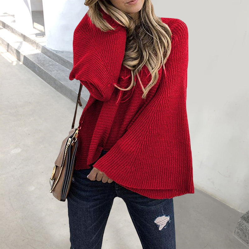 Flared Sleeve Knit Sweater