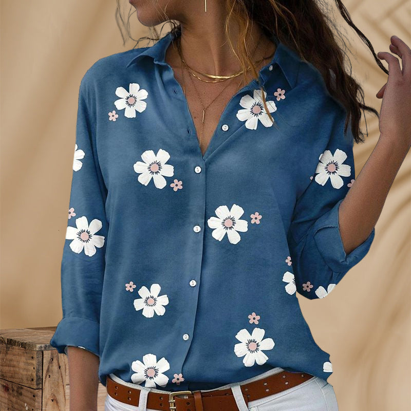 Floral Lapel Shirt