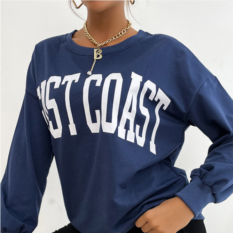 Crew Neck Letter Sweatshirt