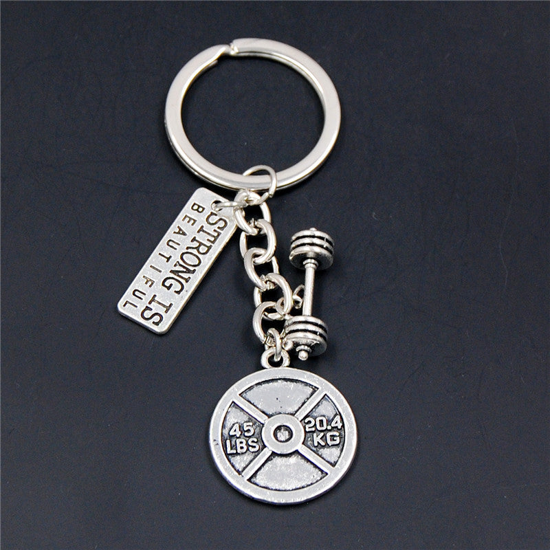 Dumbbell Keychain