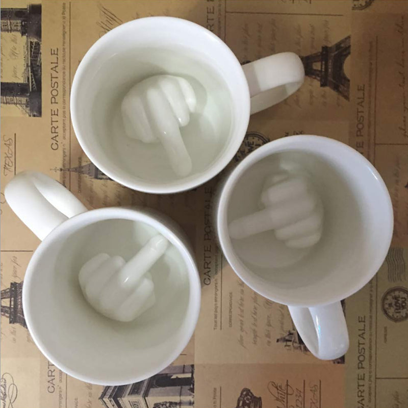 Personalised ceramic long finger cup