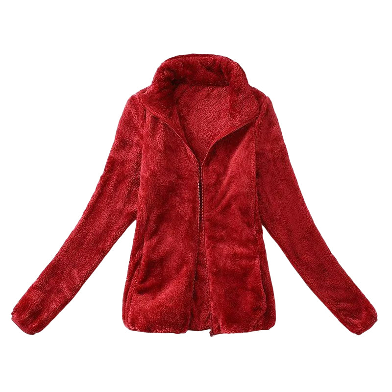 Coral Fleece Stand Collar Jacket