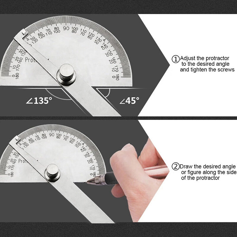 Stainless Steel Protractor Angle Finder