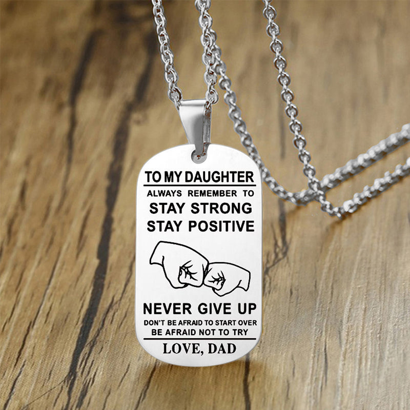 English Alphabet Stainless Steel Necklace