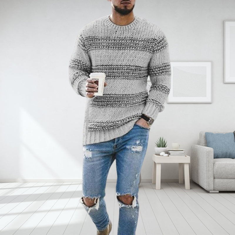 Men's Striped Crewneck Sweater