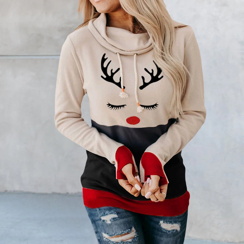 Christmas Patchwork Long Sleeve Sweatshirt