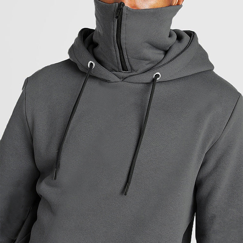 Hooded Face Mask Zip Sweatshirt
