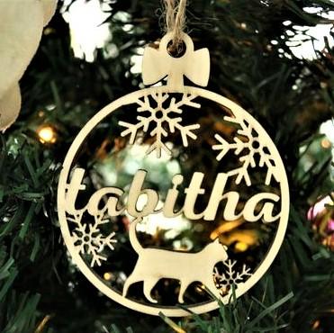PERSONALIZED DOG/CAT PAW CHRISTMAS ORNAMENT