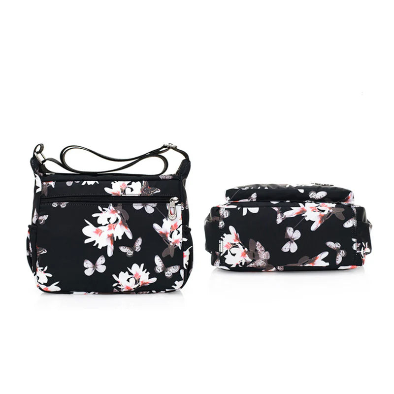 Women's Multi-Pocket Nylon Shoulder Handbag