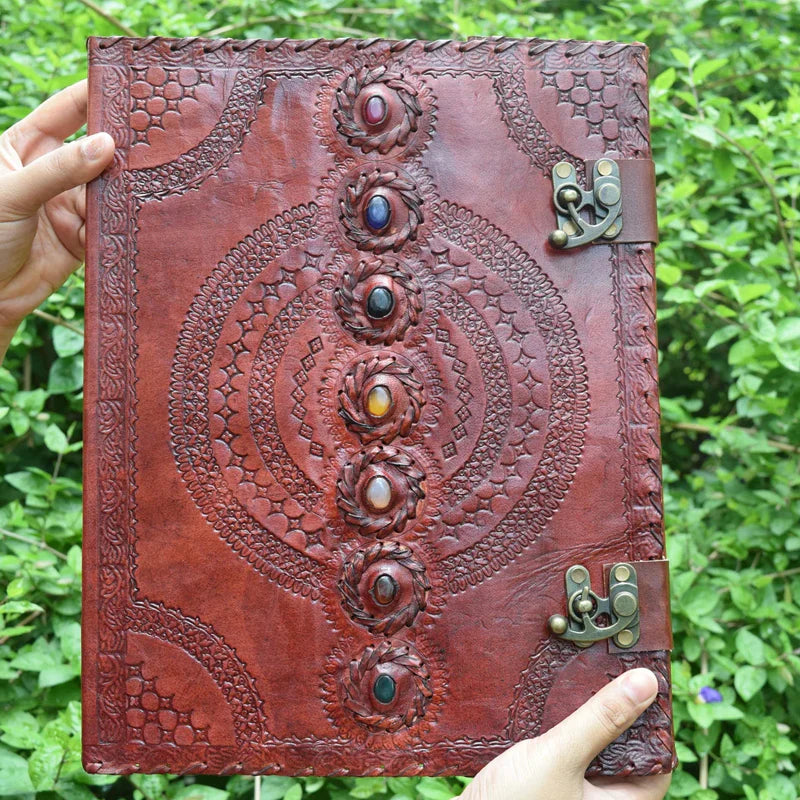 Supernatural Notebook with 7 Chakra Gems