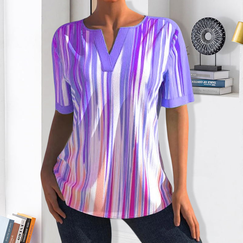 V Neck Gradient T-Shirt