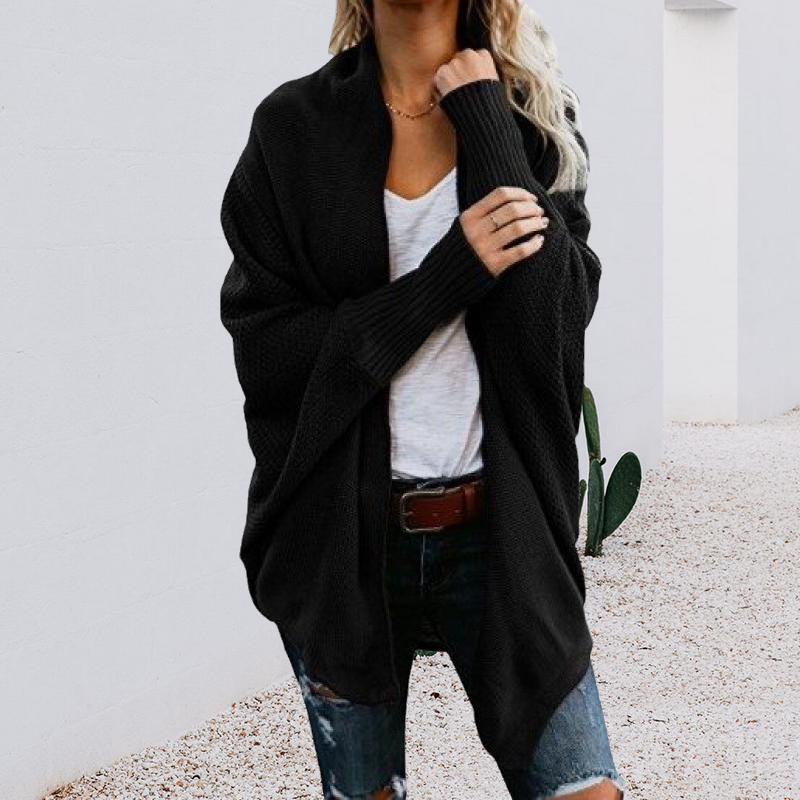 Solid Color Knit Cardigan