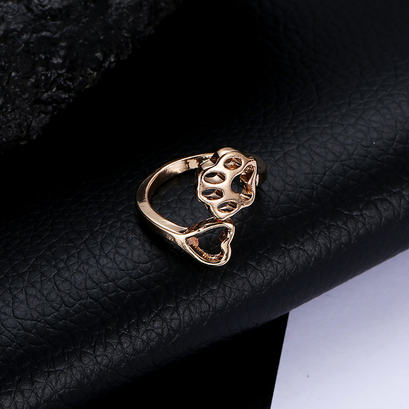 Cutout Heart Dog Paw Ring