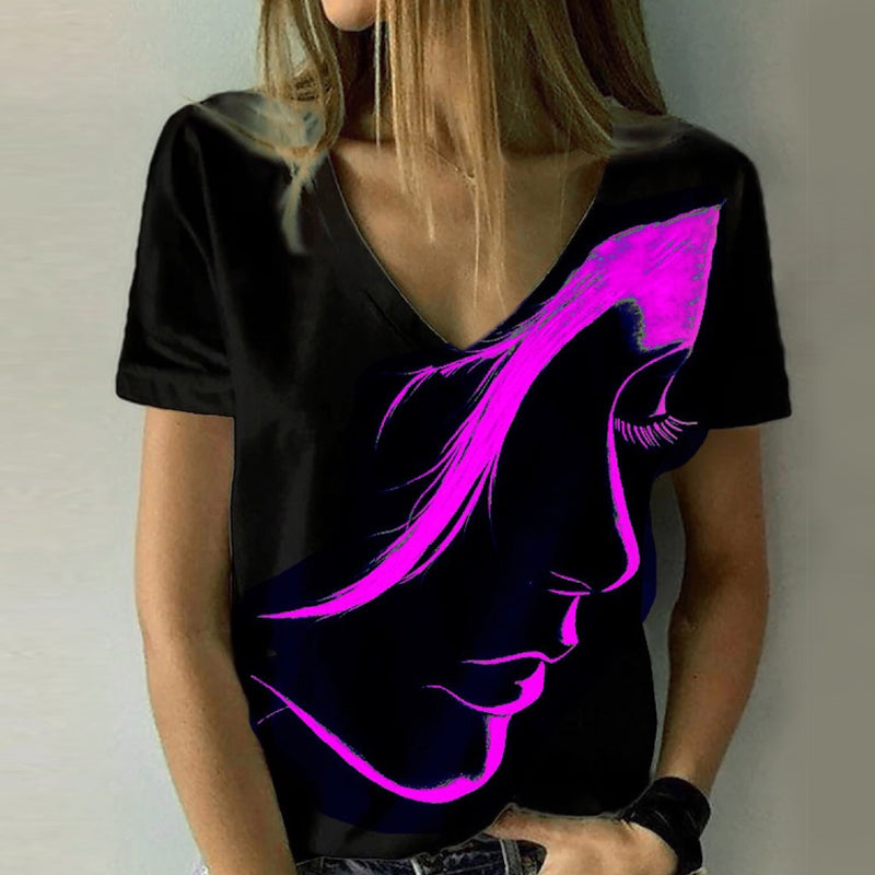 Printed Crewneck Pullover T-Shirt
