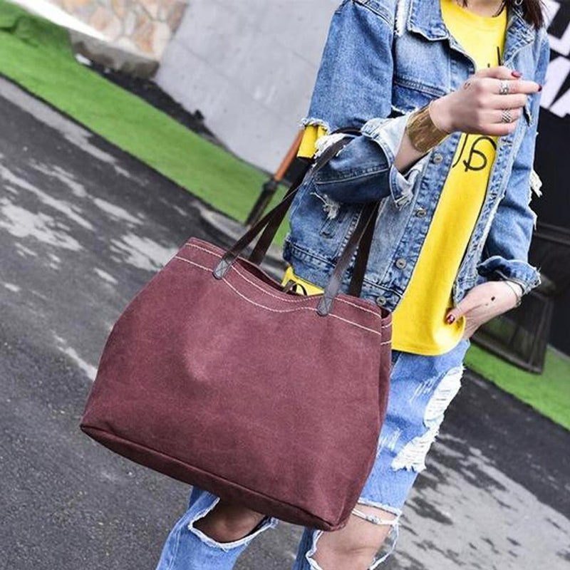 Large Capacity Retro Casual Canvas Handbag