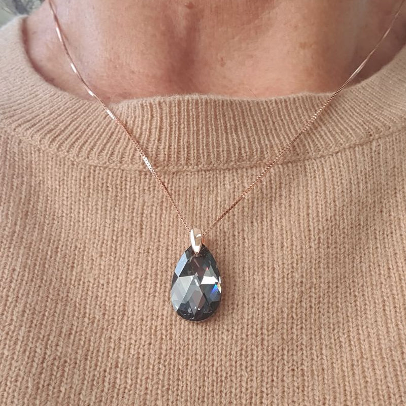 Black Aurora Crystal Necklace