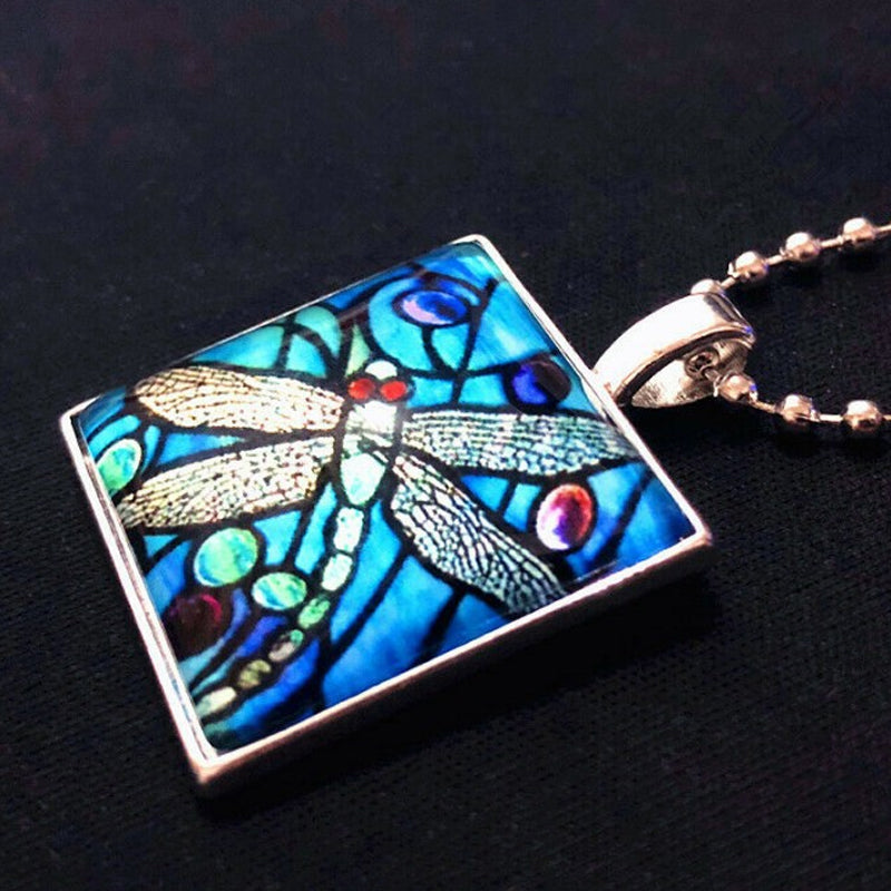 Insect Glass Pendant Necklace