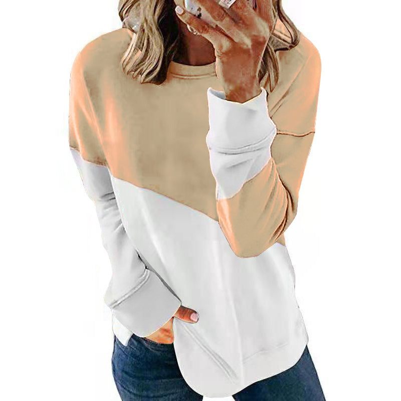 Crew Neck Contrast Sweatshirt