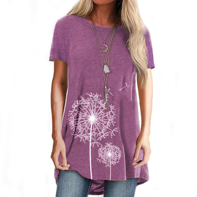 Floral Print Midi T-Shirt
