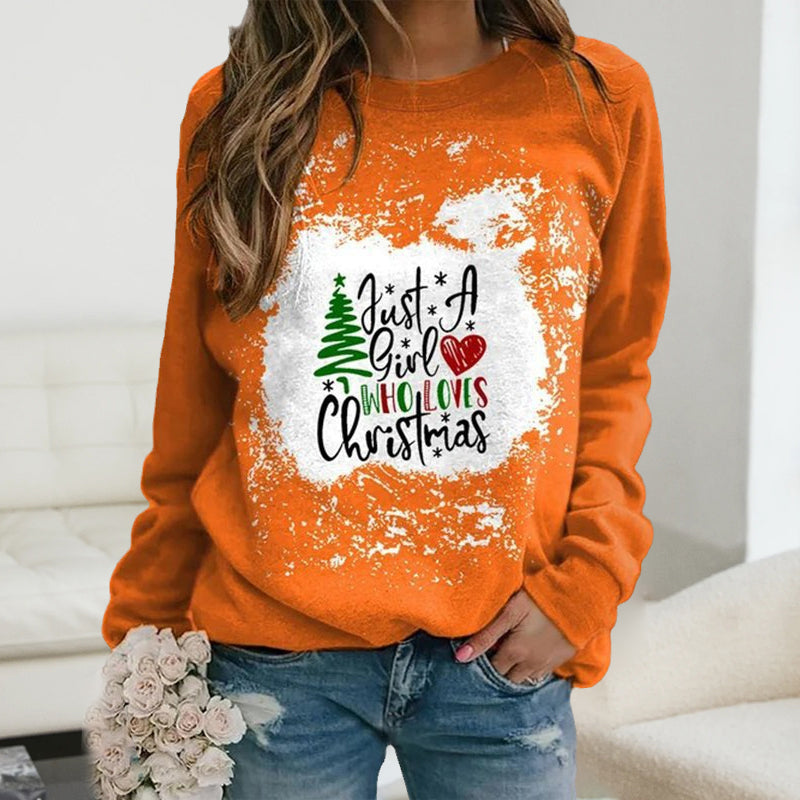 Christmas Motif Print Long-sleeved T-shirt