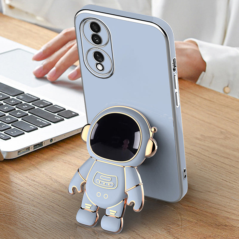 6D Plating Astronaut Stand Phone Case With Pendant
