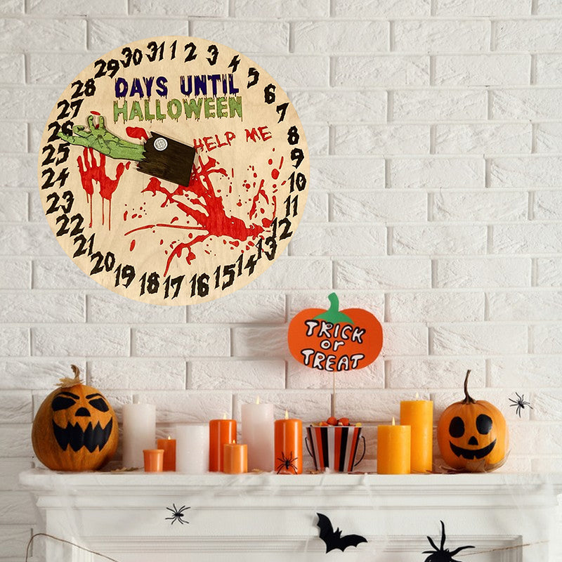 Halloween Countdown Wooden Decoration