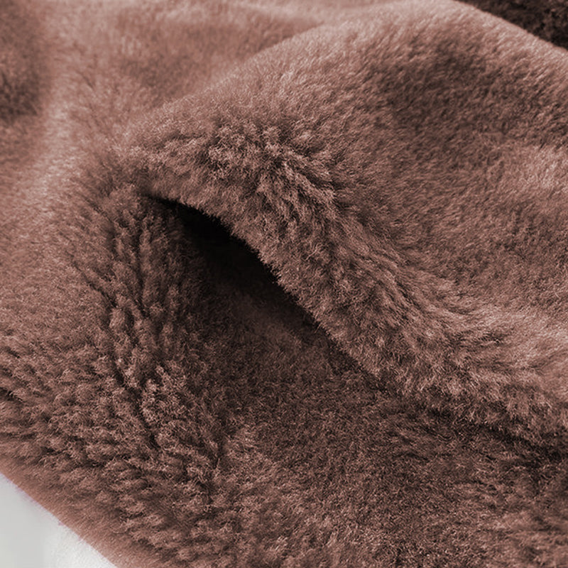 Padded Coat Stand-collar Double-faced Fleece Jacket