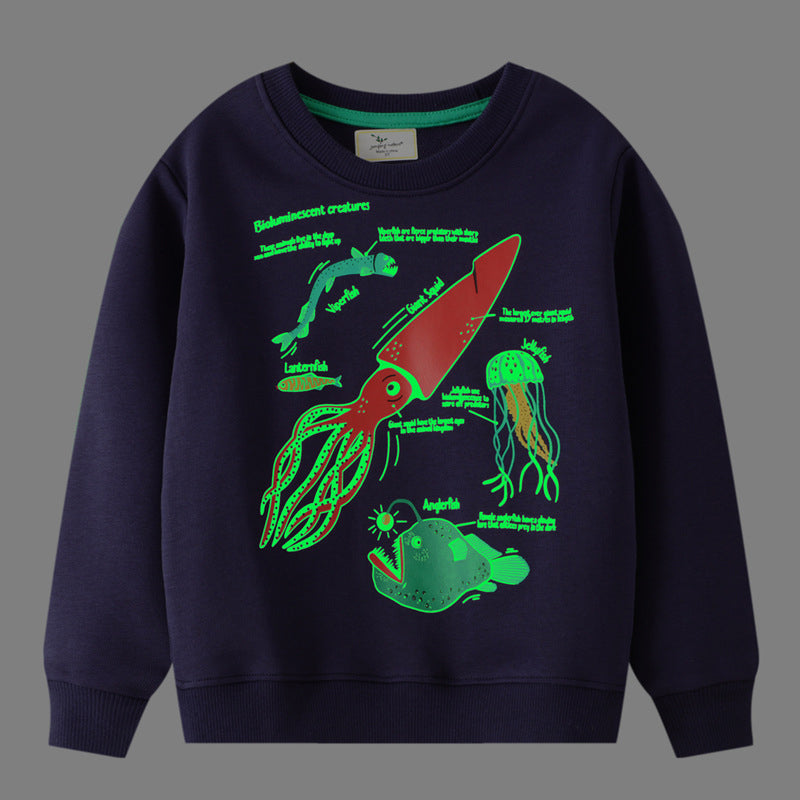 Luminous Round Neck Pullover Children's Sweatshirt
