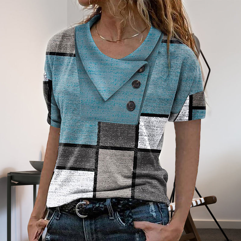 Comfy Short Sleeve Print Top