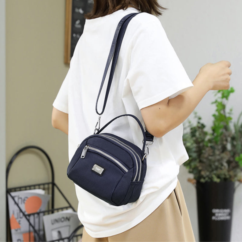 Lightweight Solid Nylon Crossbody Bag