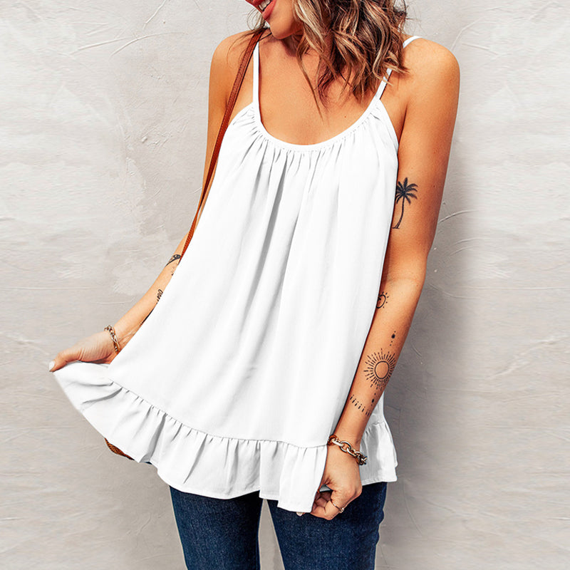 Ruffled Camisole T-Shirt