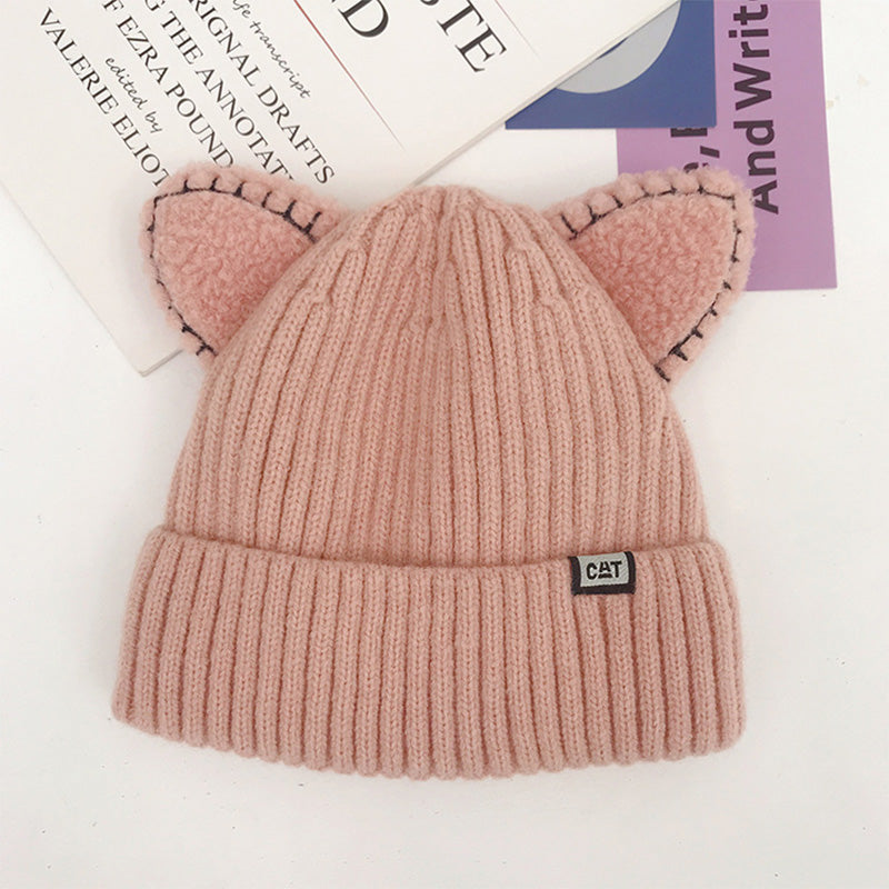 Winter Cat Ears Knitted Beanie