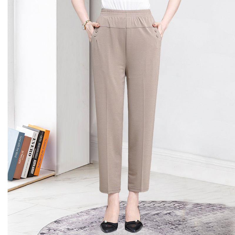 High Waist Cropped Trousers