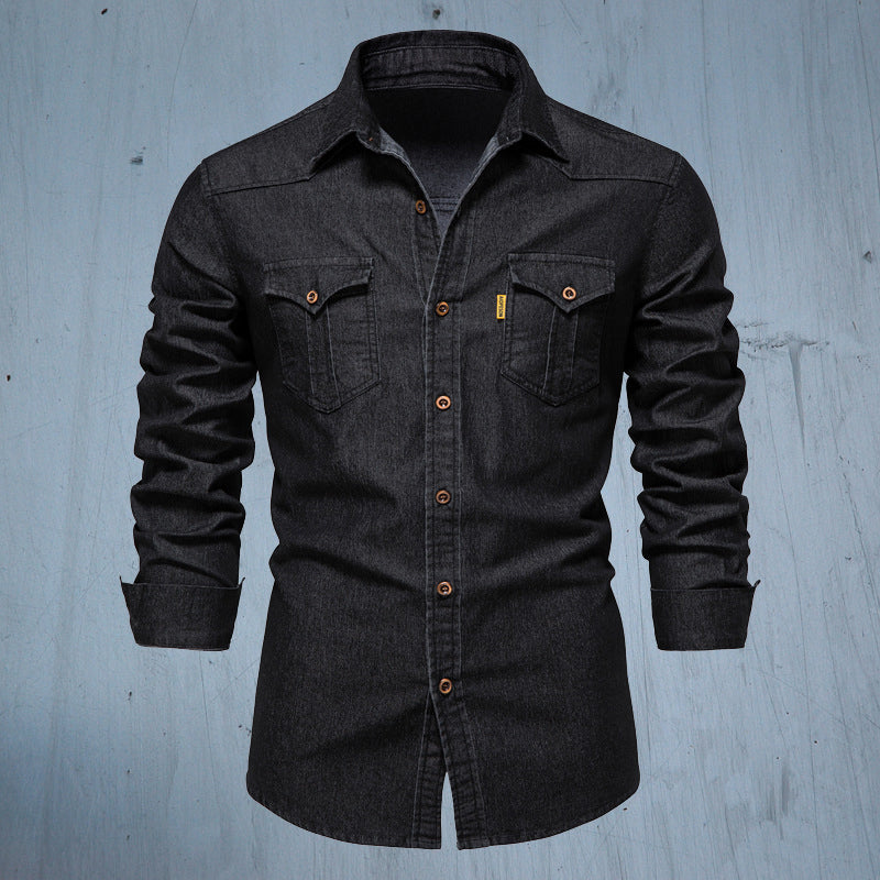 Men's Western Basic Denim Shirt