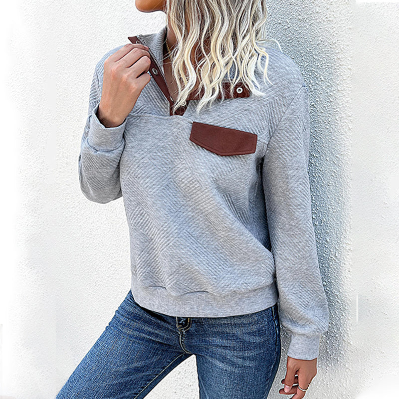 Stand-up Collar Sweatshirt