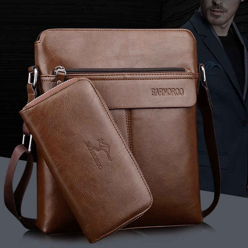 Men's shoulder bag messenger bag with handbag