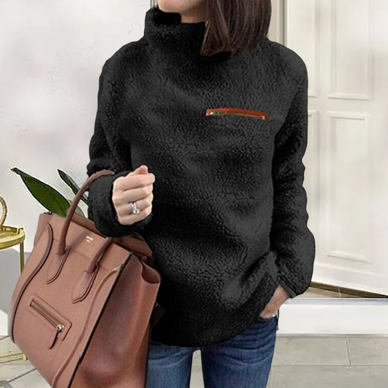 Zip Turtleneck Thermal Sweater